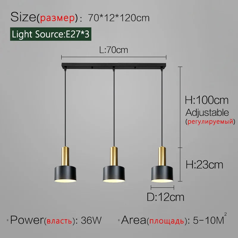 FLDY Minimalist Nordic Chandelier For Dining Room LED Light