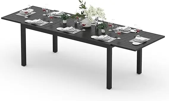 RBXC Outdoor Expandable Aluminum Patio Table For Eight