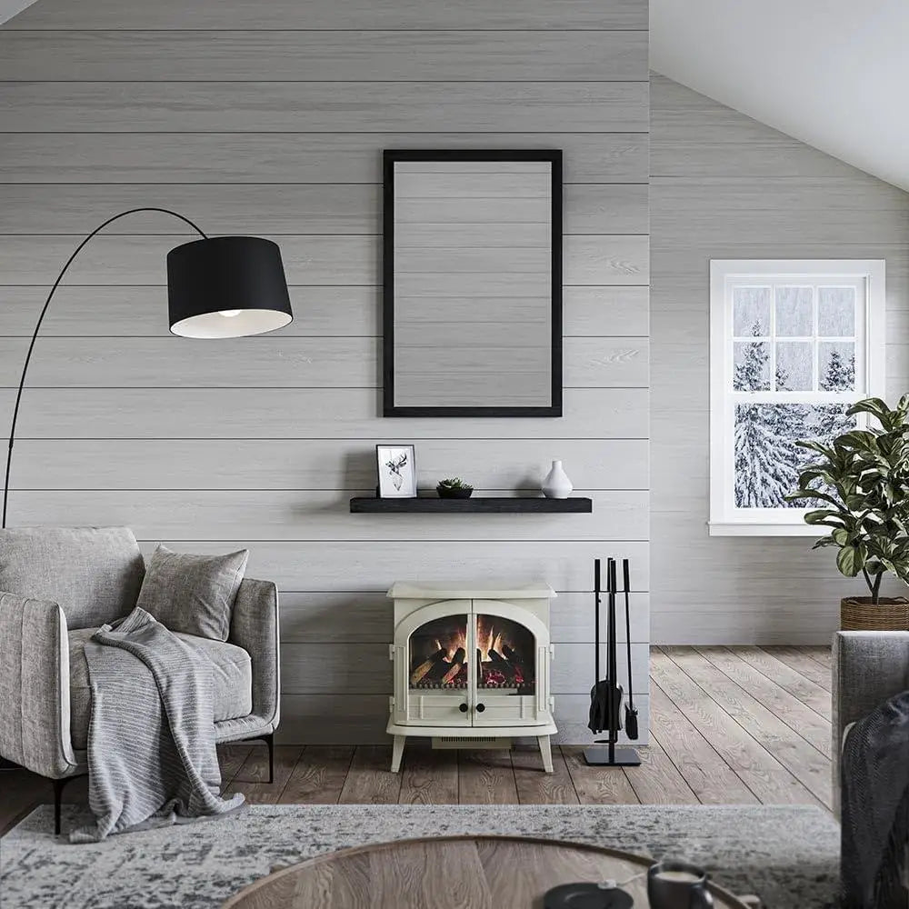 XMSJ Freestanding Electric Fireplace Heater Alexa Control