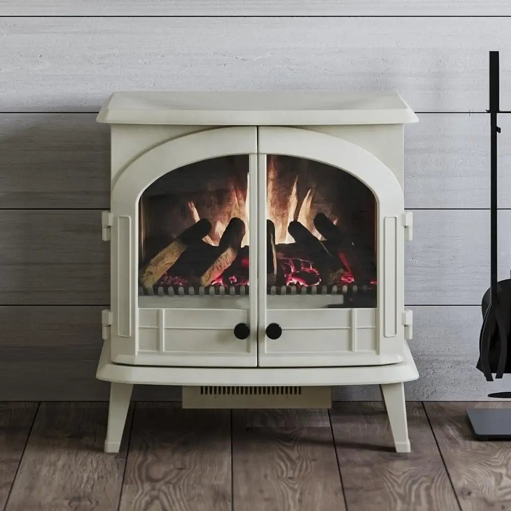 XMSJ Freestanding Electric Fireplace Heater Alexa Control