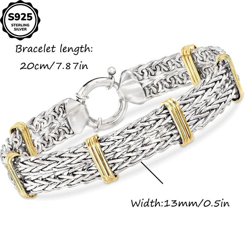 Sweet Blossoms Haven S925 Sterling Byzantine Bracelet Women