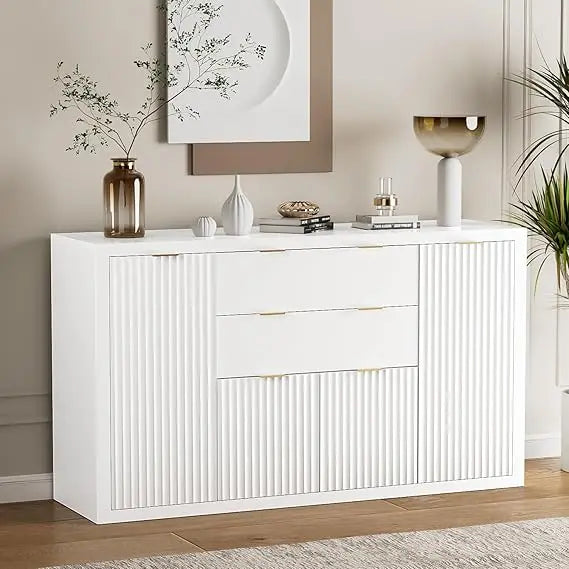 Chengwei Sideboard Buffet Cabinet With Adjustable Shelves