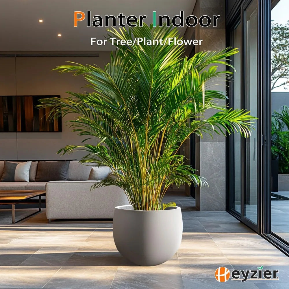 Ball Concrete Planter Indoor Outdoor Cement Plant Pot