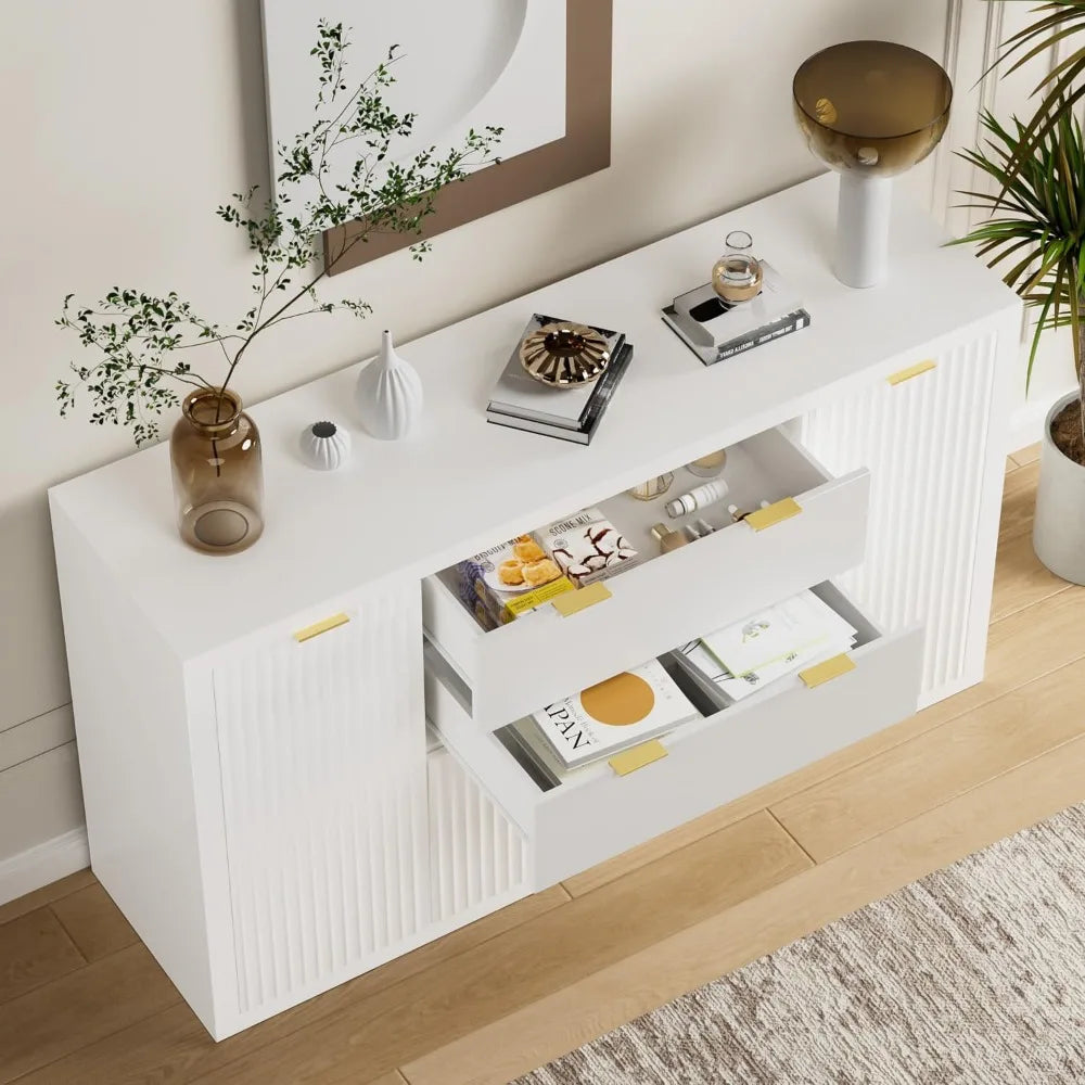 Chengwei Sideboard Buffet Cabinet With Adjustable Shelves