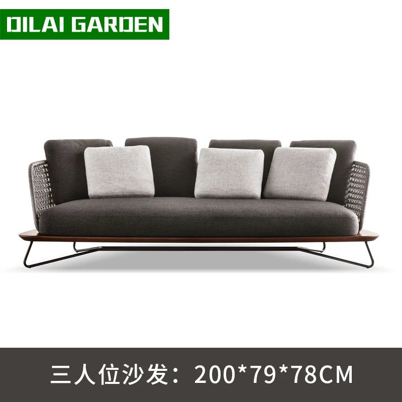 DUTRIEUX Lounge Terrace Sofa 3 Person Outdoor Furniture