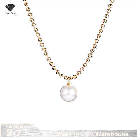 Sweet Blossoms Haven 18K Gold Plated Pearl Pendant Necklace