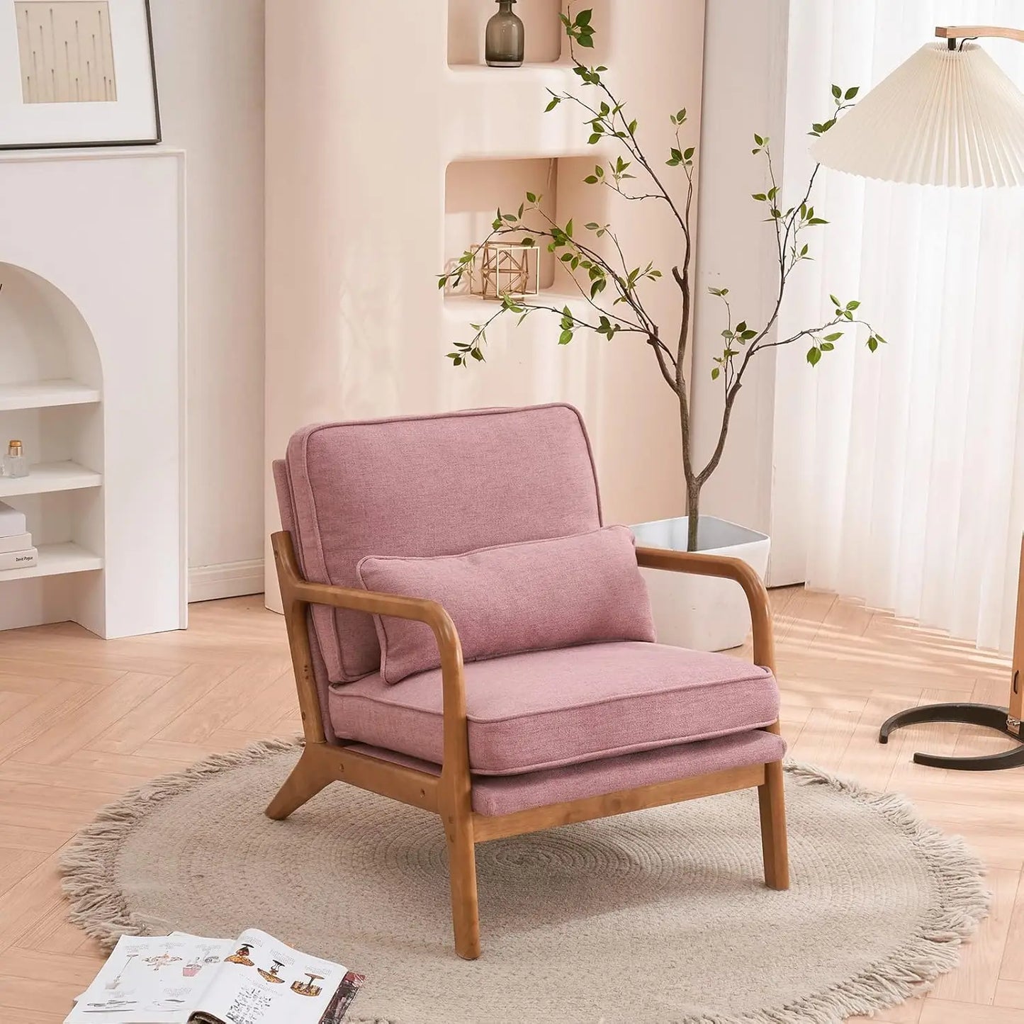 Guangbai Upholstered Mid Century Modern Lounge Chairs Set