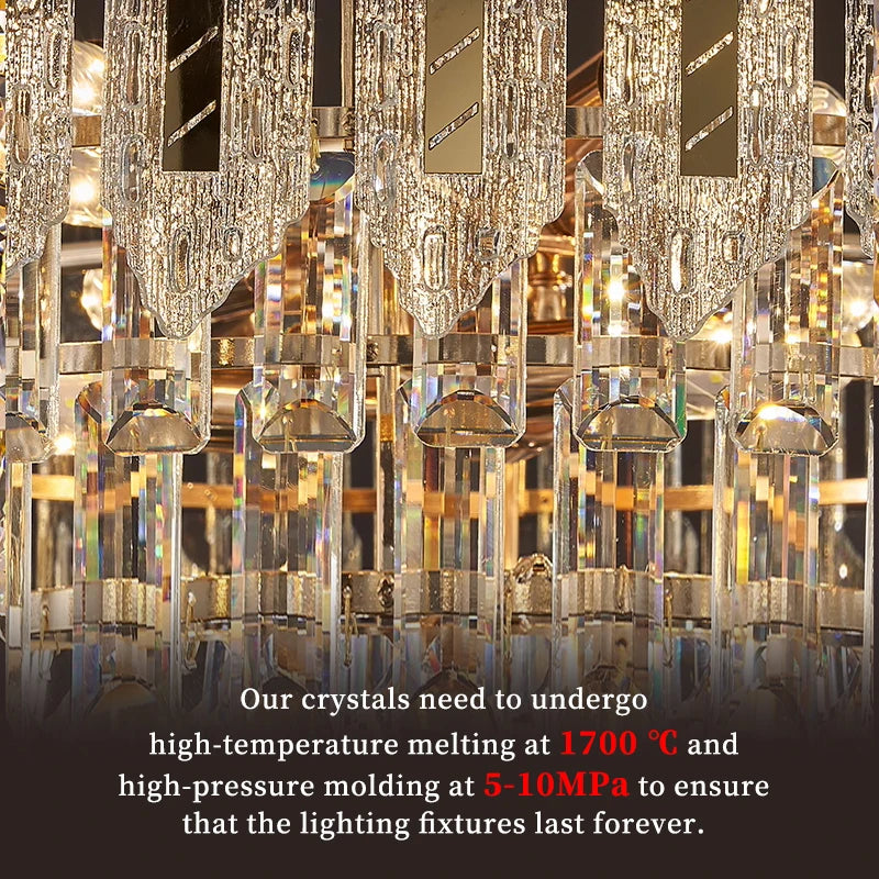 Yingxuan Crystal Pendant Light Chandelier for Living Room