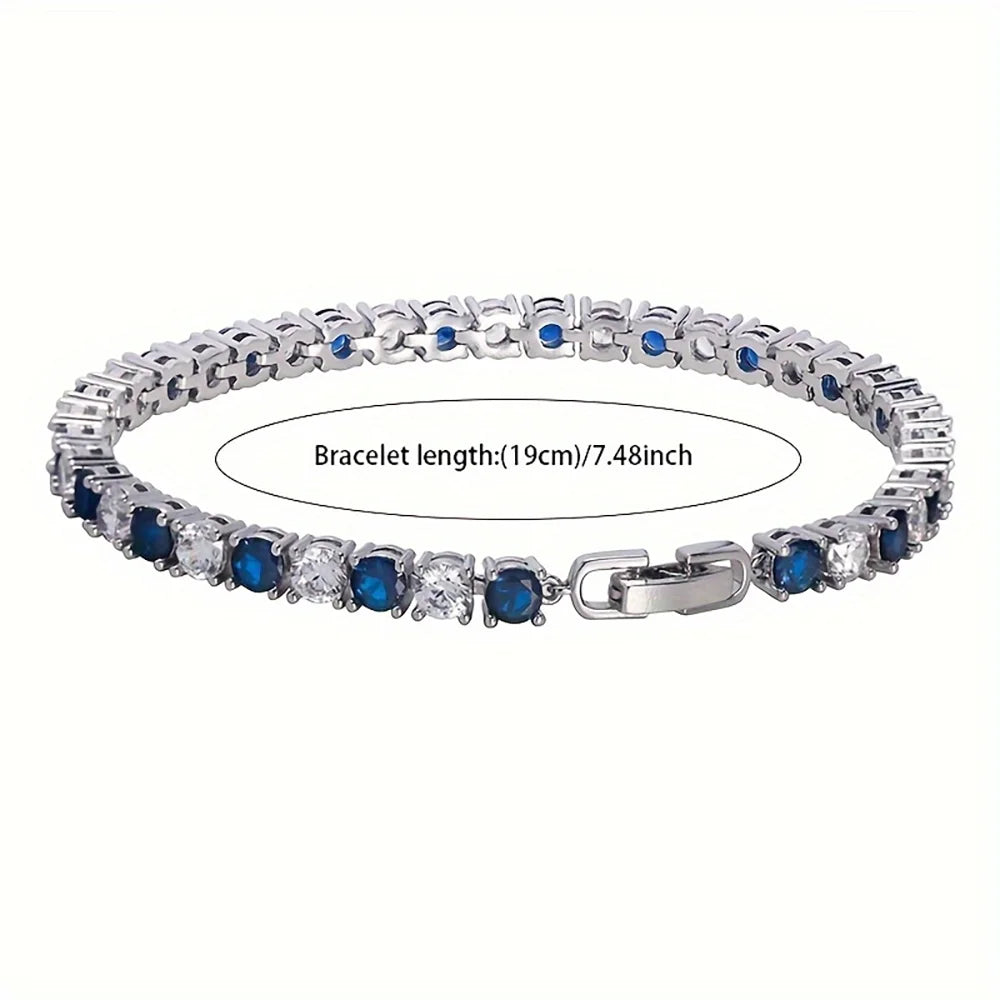 Sweet Blossoms Haven 925 Sterling Silver Tennis Bracelet
