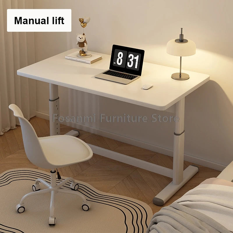 Adjustable Height Office Desk Student Study Table Children Gaming Desk Home Gamer Standing Table Manual Motion Computer Desk
