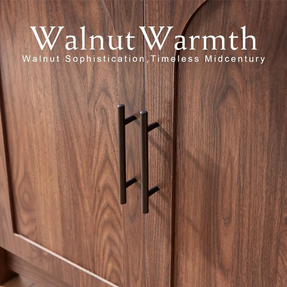 DAFIFY Arched Cabinet Bookshelf Bookcase Open Shelf Storage