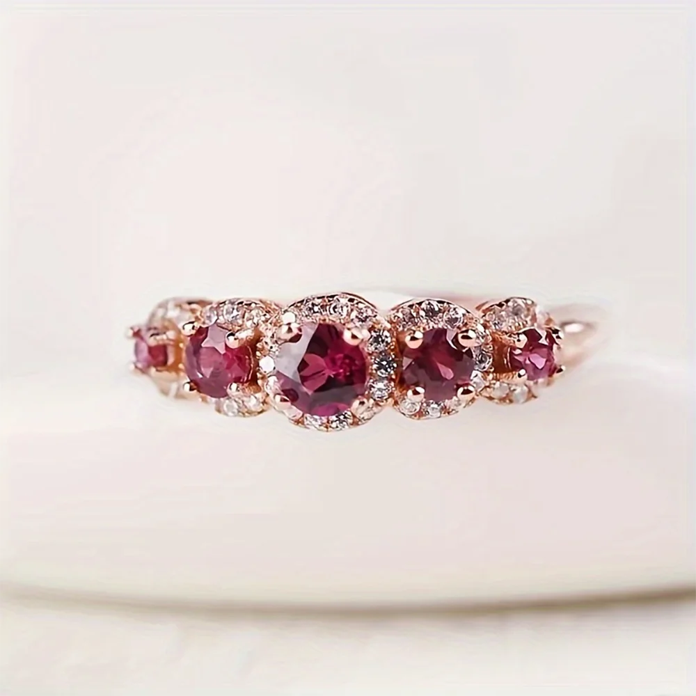 Sweet Blossoms Haven Zircon Ring S925 Silver Women Jewelry