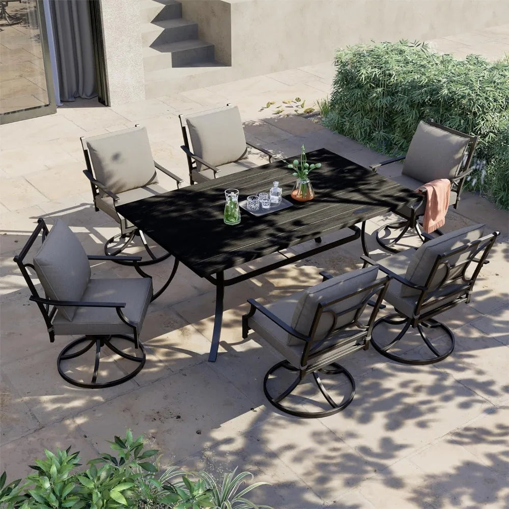 DAFIFY Outdoor Swivel Patio Dining Chairs Set of 2 Rocker