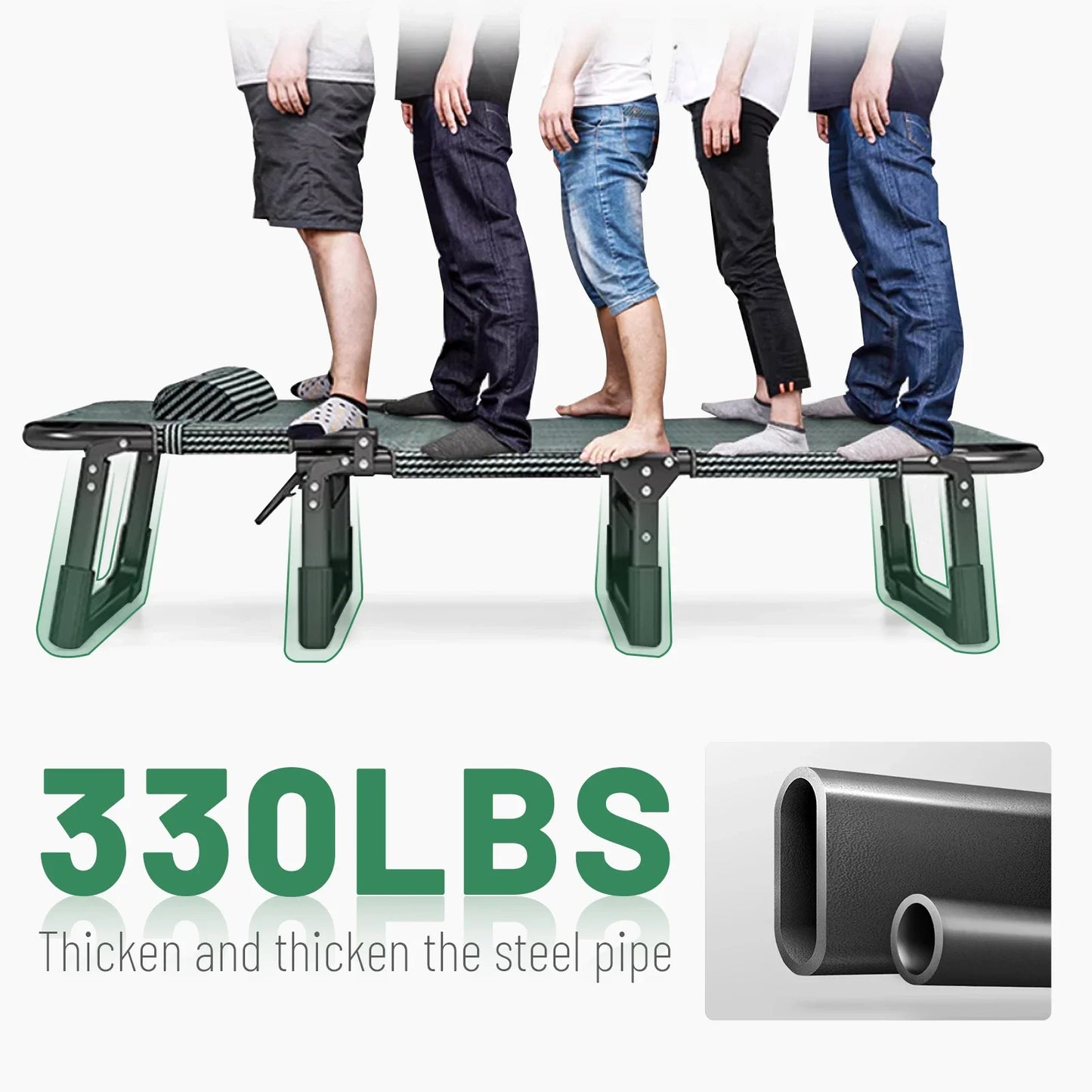 Snozeflex Portable Folding Camping Bed For Adults Outdoor