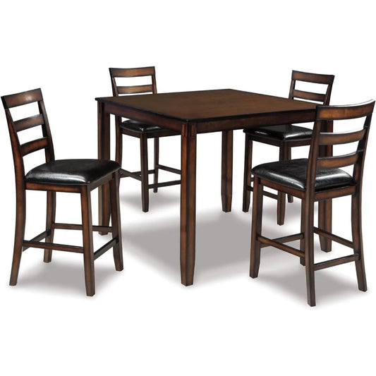 Coviar 5 Piece Counter Height Dining Set Table And Stools