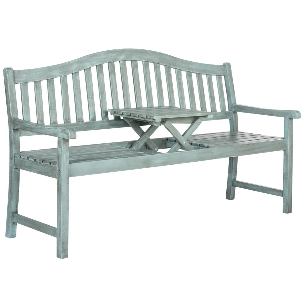 XMSJ Acacia Wood Outdoor Bench With Center Lift Durable Frame