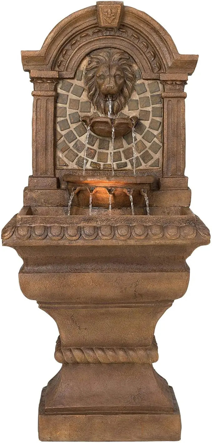LED Resin Garden Fountain for Homes and Outdoor Spaces