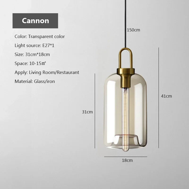 Oboerthurck Modern Glass Pendant Light Loft Industrial Lamp