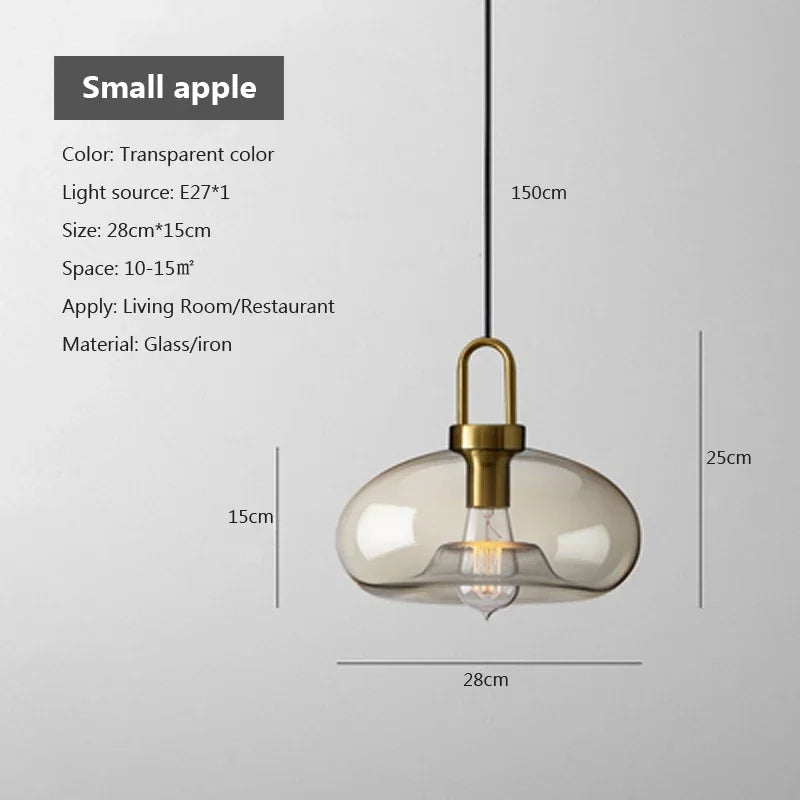 Oboerthurck Modern Glass Pendant Light Loft Industrial Lamp