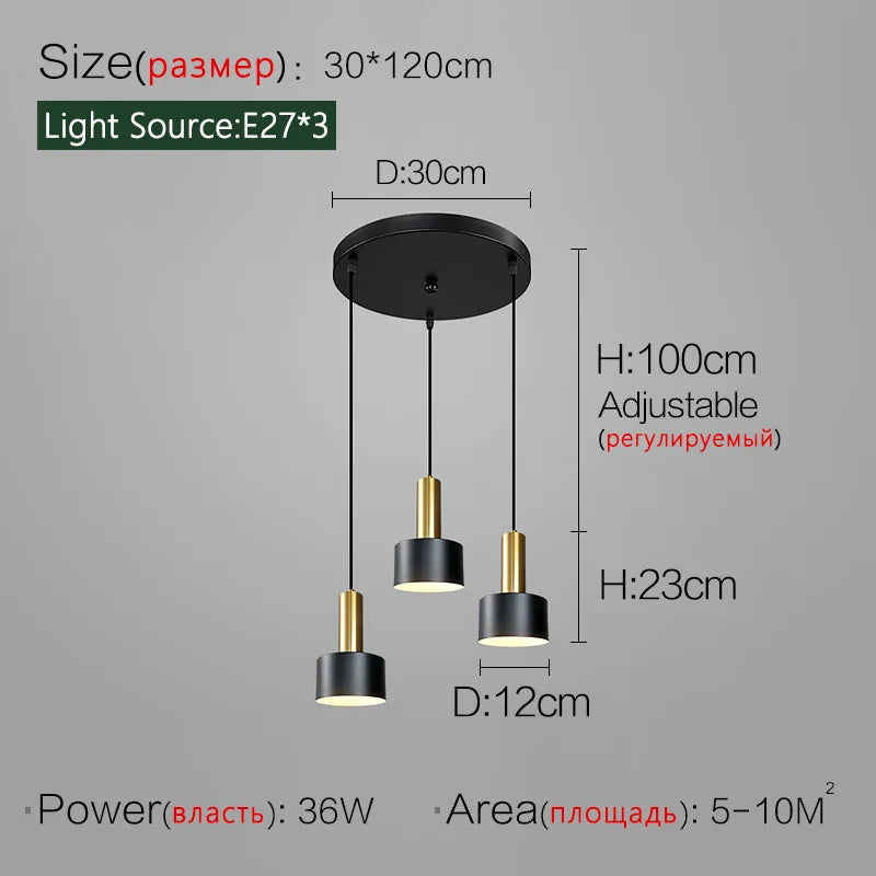 FLDY Minimalist Nordic Chandelier For Dining Room LED Light