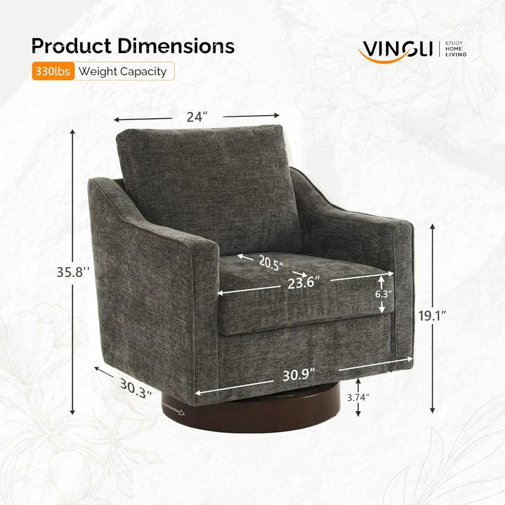 DAFIFY Mid Century Modern Swivel Accent Chair Living Room