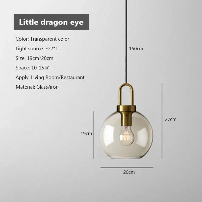 Oboerthurck Modern Glass Pendant Light Loft Industrial Lamp