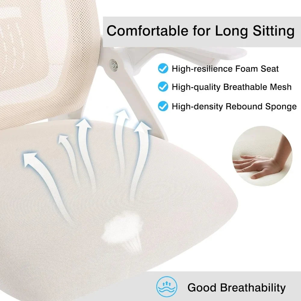 Ergonomics Mid Back Swivel Office Chair With Adjustable Arms