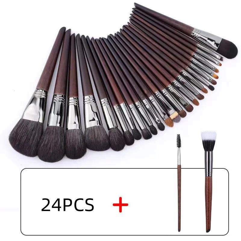 LOYBJ Natural Goat Hair Makeup Brushes Set Powder Foundation Blush Make Up Brush Cosmetic Eyebrow Eyeshdow Blending Maquillage