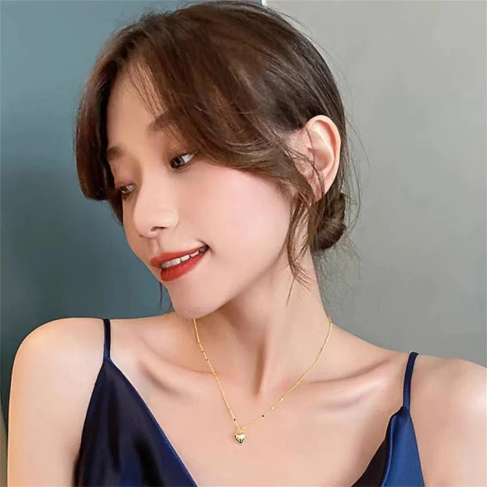 Zhejiang Simple Love Pendant Clavicle Chain Necklace