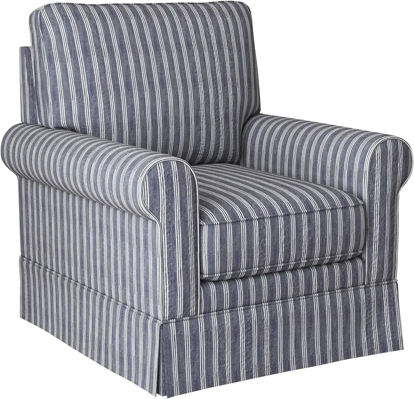 Sweet Blossoms Haven Swivel Barrel Chair Linen Mid Century