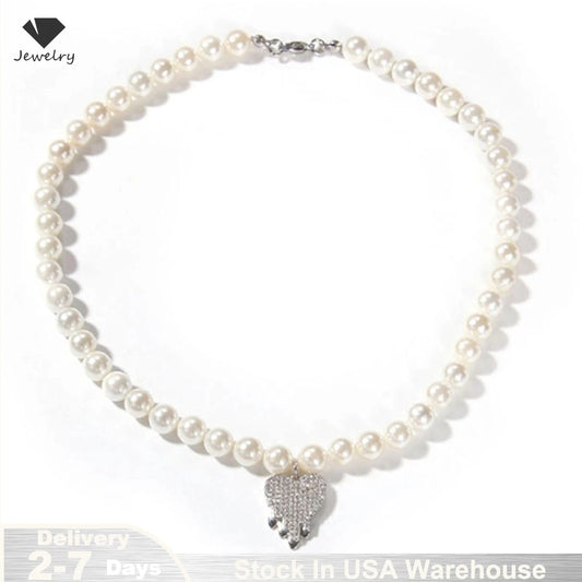Mother's Day Gift Pearl Necklace Women's Natural Freshwater Pearl 925 Silver Necklace Pendant Mother's Present Ships from USA