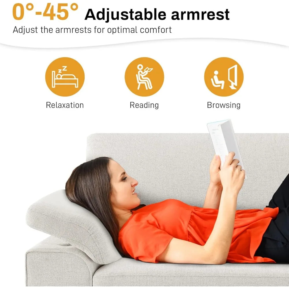 Color Modern Chenille Sofa Loveseat With Adjustable Armrests