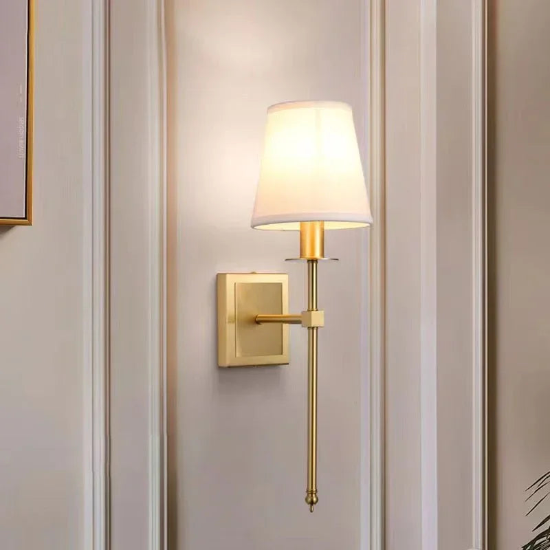 Dorian American Brass Wall Lamp Indoor Living Room Bedroom