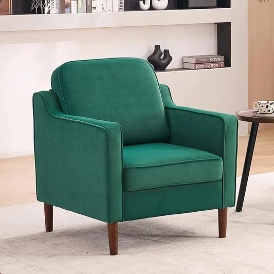 DAFIFY Mid Century Modern Velvet Accent Reading Armchair