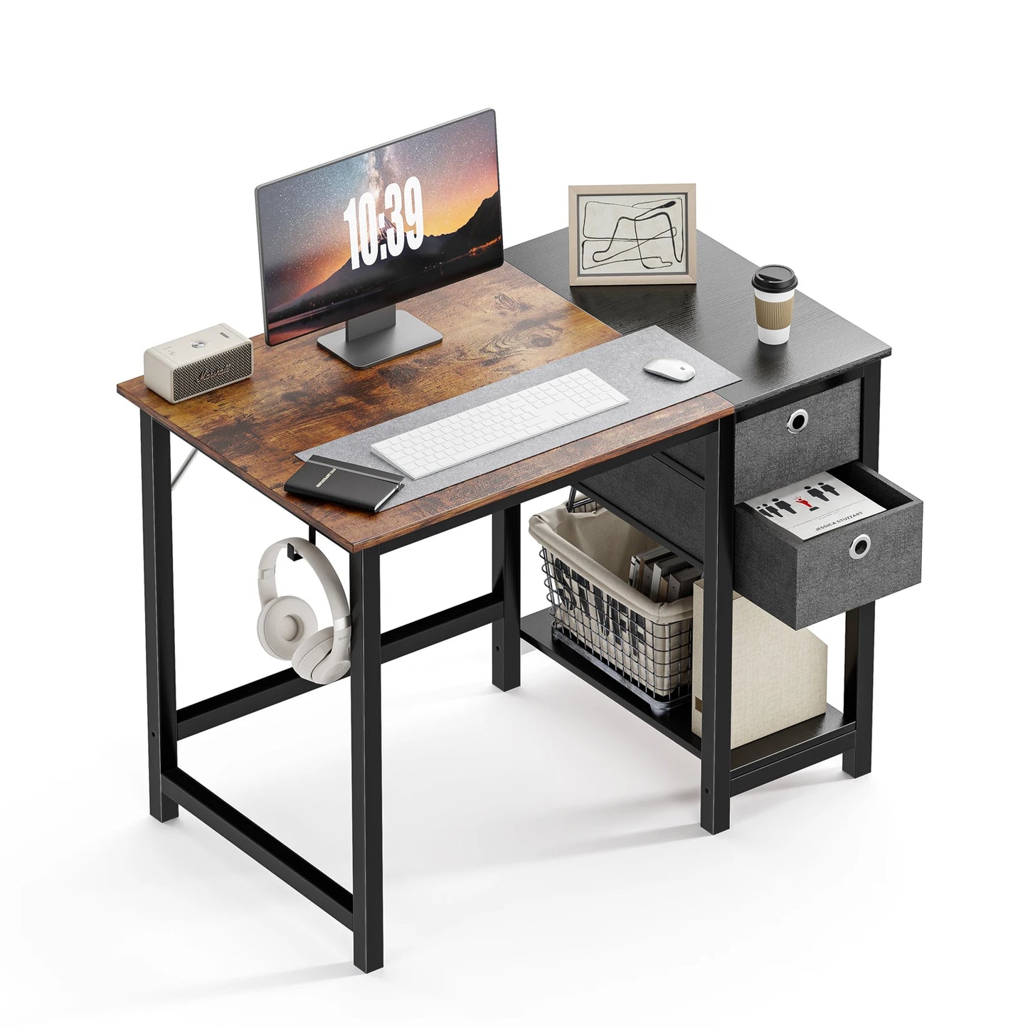 Sweet Blossoms Haven JHK Computer Desk With Drawers