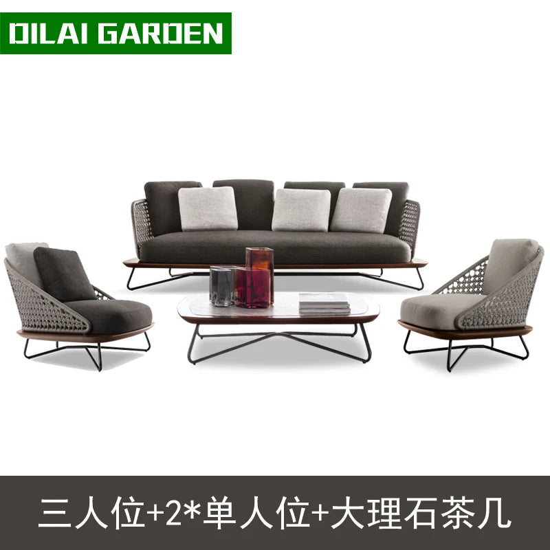 DUTRIEUX Lounge Terrace Sofa 3 Person Outdoor Furniture