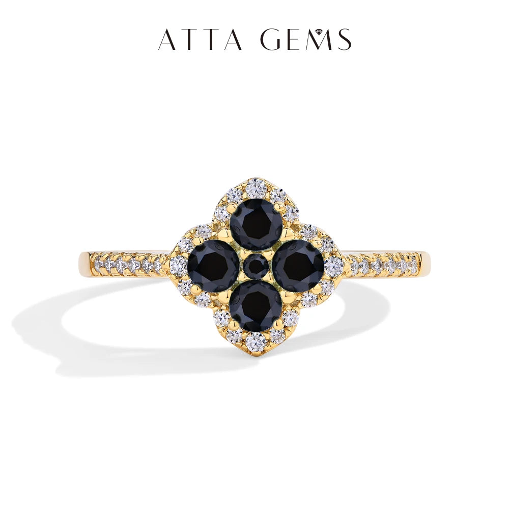 Sweet Blossoms Haven ATTAGMS Moissanite Ring Sterling Silver