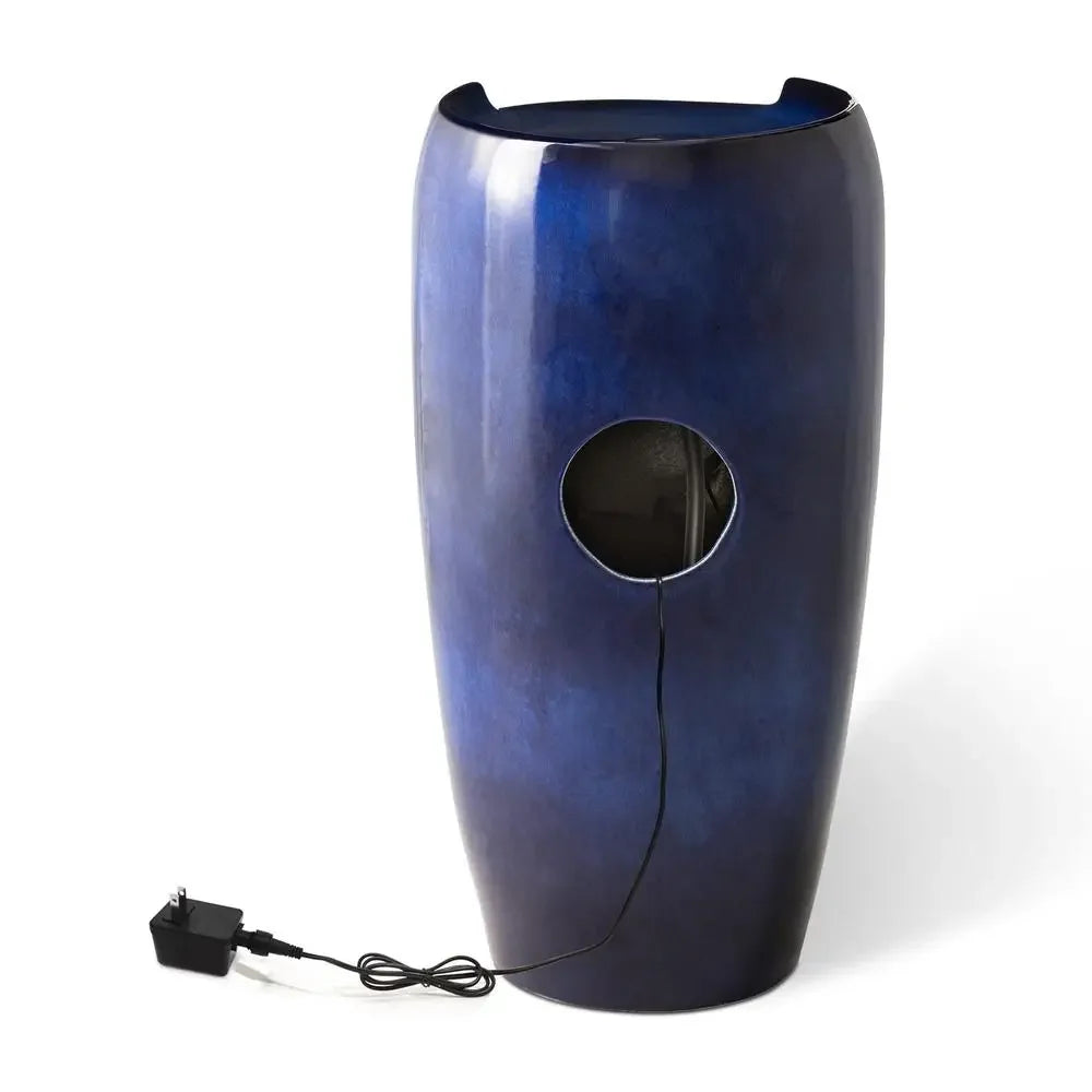 XMSJ Oversized Ceramic Water Fountain With Submersible Pump