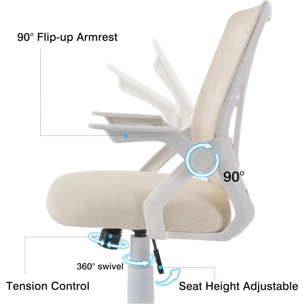 Ergonomics Mid Back Swivel Office Chair With Adjustable Arms