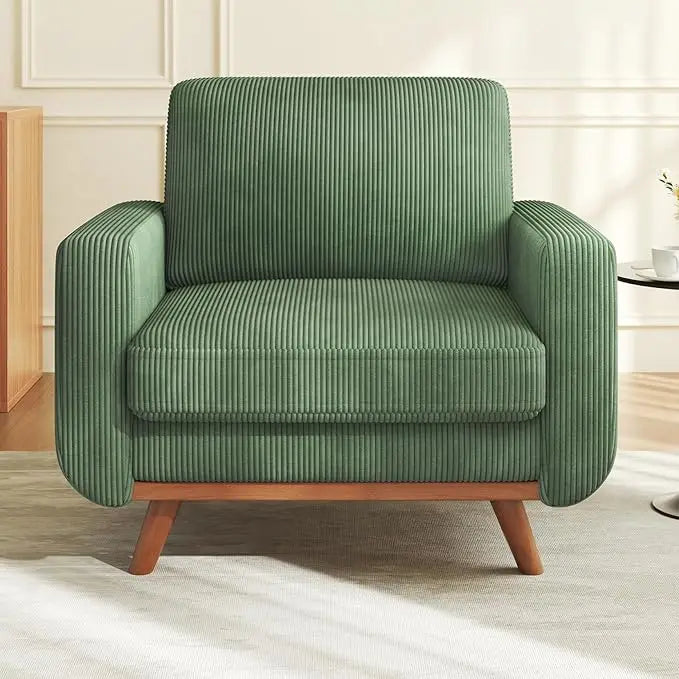 ANGDUO Corduroy Accent Chair Upholstered Armchair Modern