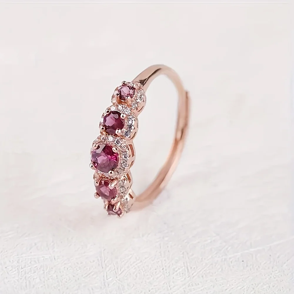 Sweet Blossoms Haven Zircon Ring S925 Silver Women Jewelry