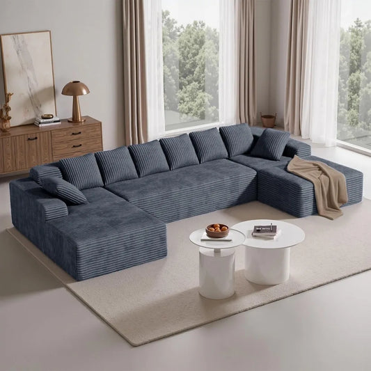Sweet Blossoms Haven U Shaped Sectional Sofa With Chaise