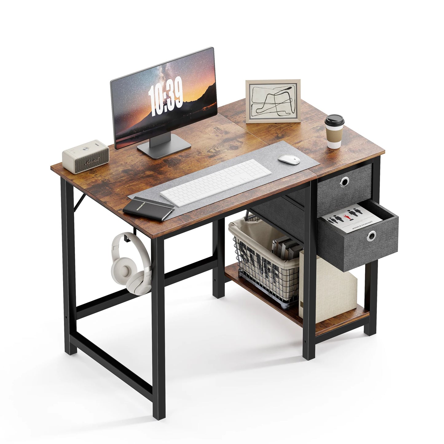 Sweet Blossoms Haven JHK Computer Desk With Drawers