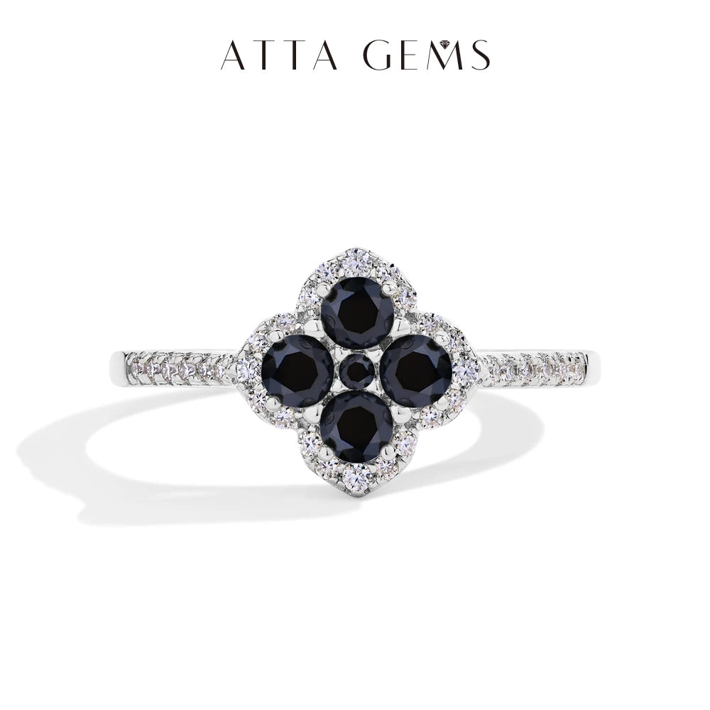 Sweet Blossoms Haven ATTAGMS Moissanite Ring Sterling Silver