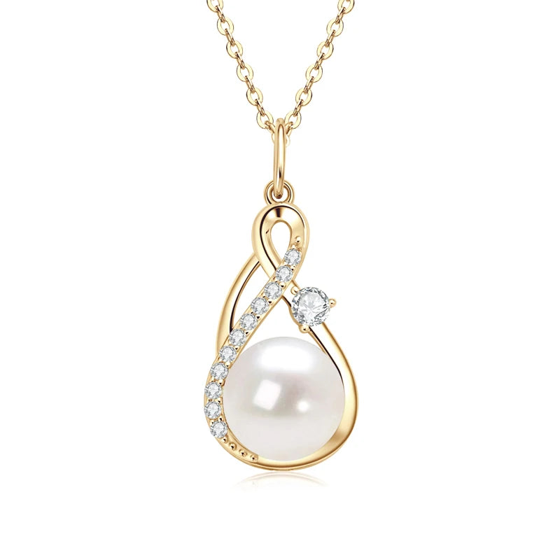 Sweet Blossoms Haven Pearl Infinite Pendant Necklace