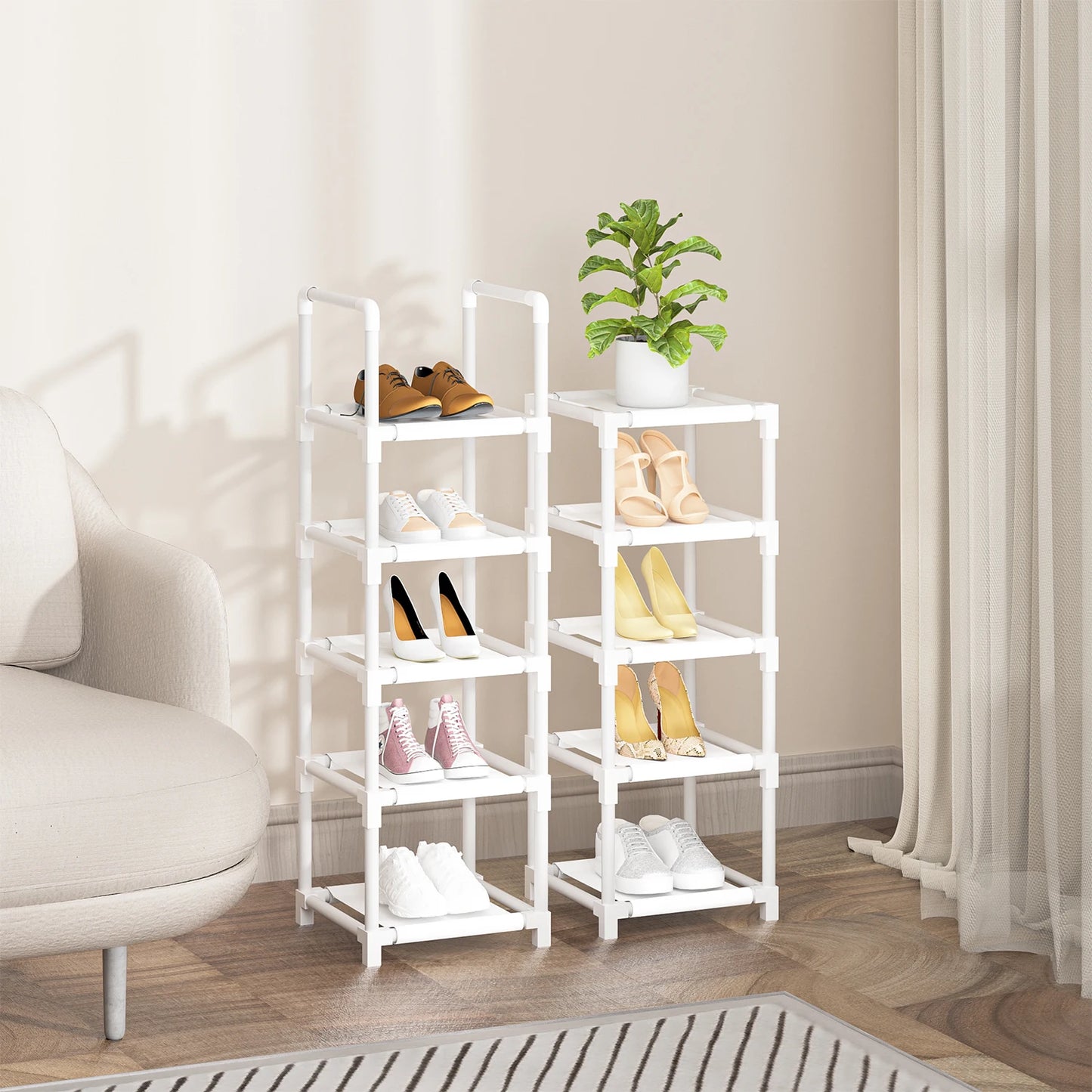 Hign Concerned Tall Space Saving Shoe Rack Organizer