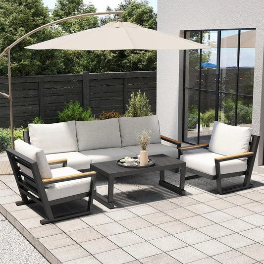 Angduo Aluminum Outdoor Sofa Set Patio Furniture Sectional