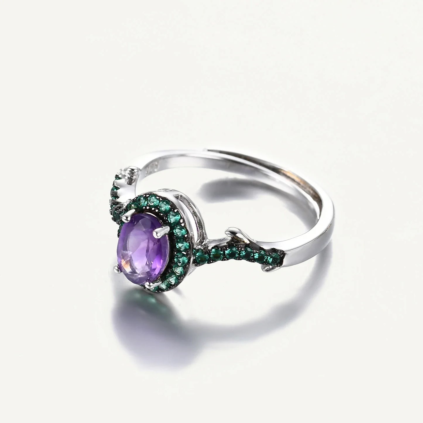 GEM'S BALLET Kite Gemstone Ring Set 925 Sterling Silver