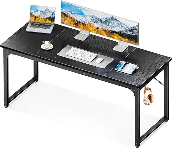 55 Inch Modern Computer Desk for Home Office and Study Vintage Writing Desk