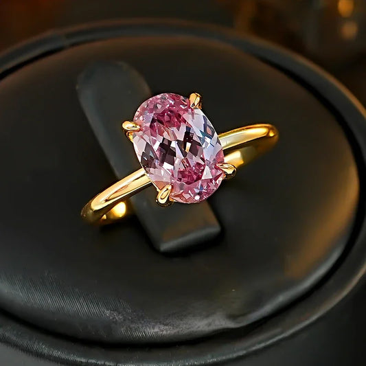 Sterling Silver 925 Zircon Ring Minimalist Pigeon Egg